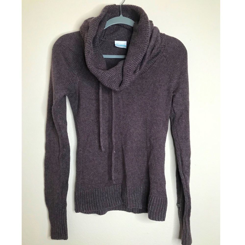 Columbia cowl neck wool blend sweater